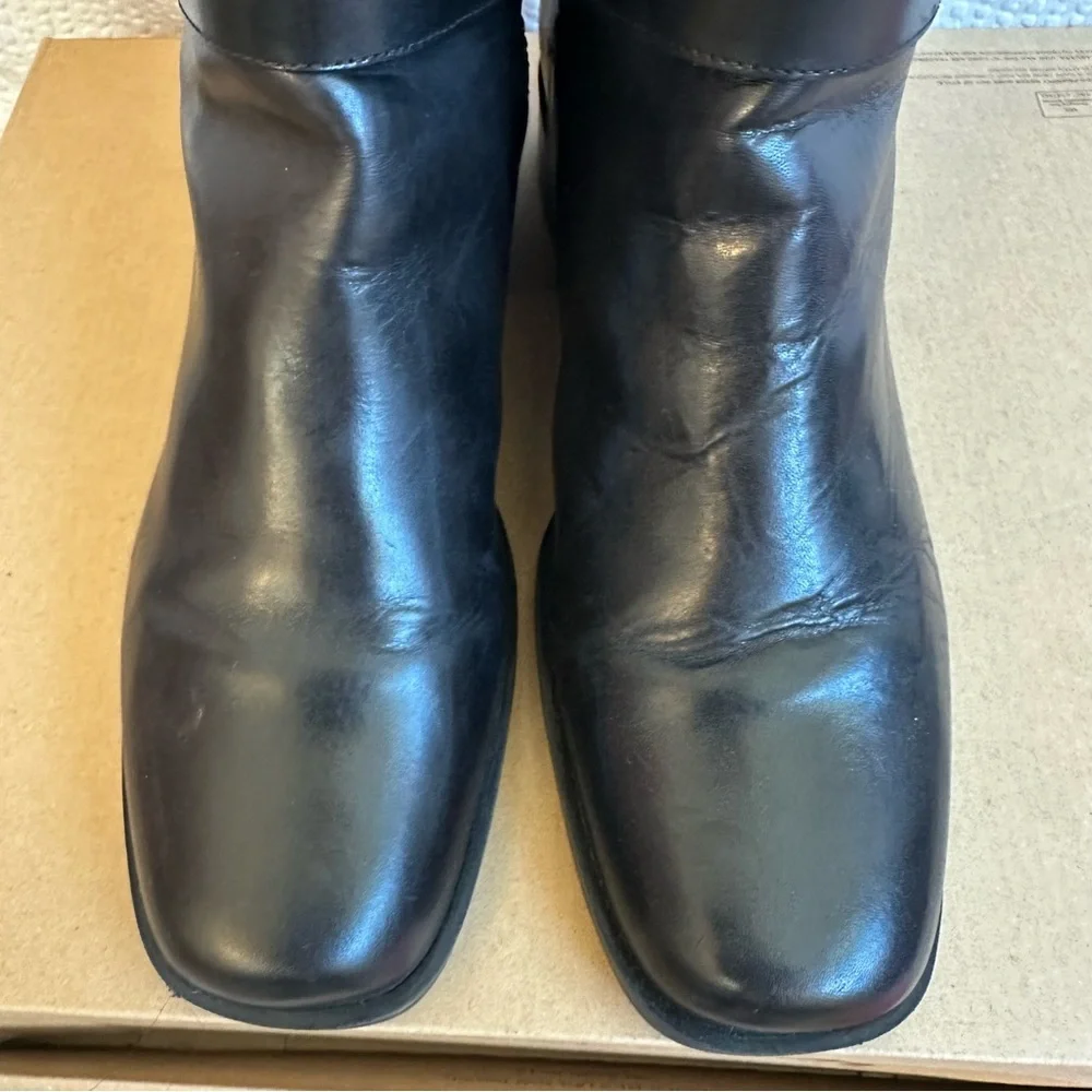 Valerie Stevens Heritage Black Leather Knee High Riding Boots Women’s Size 9